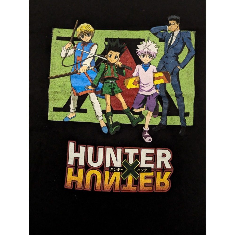 Hunter x Hunter T Shirt Anime Manga‎ Graphic Tee Black Cartoon HxH Medium